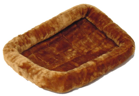cinnamon fleece dog bed